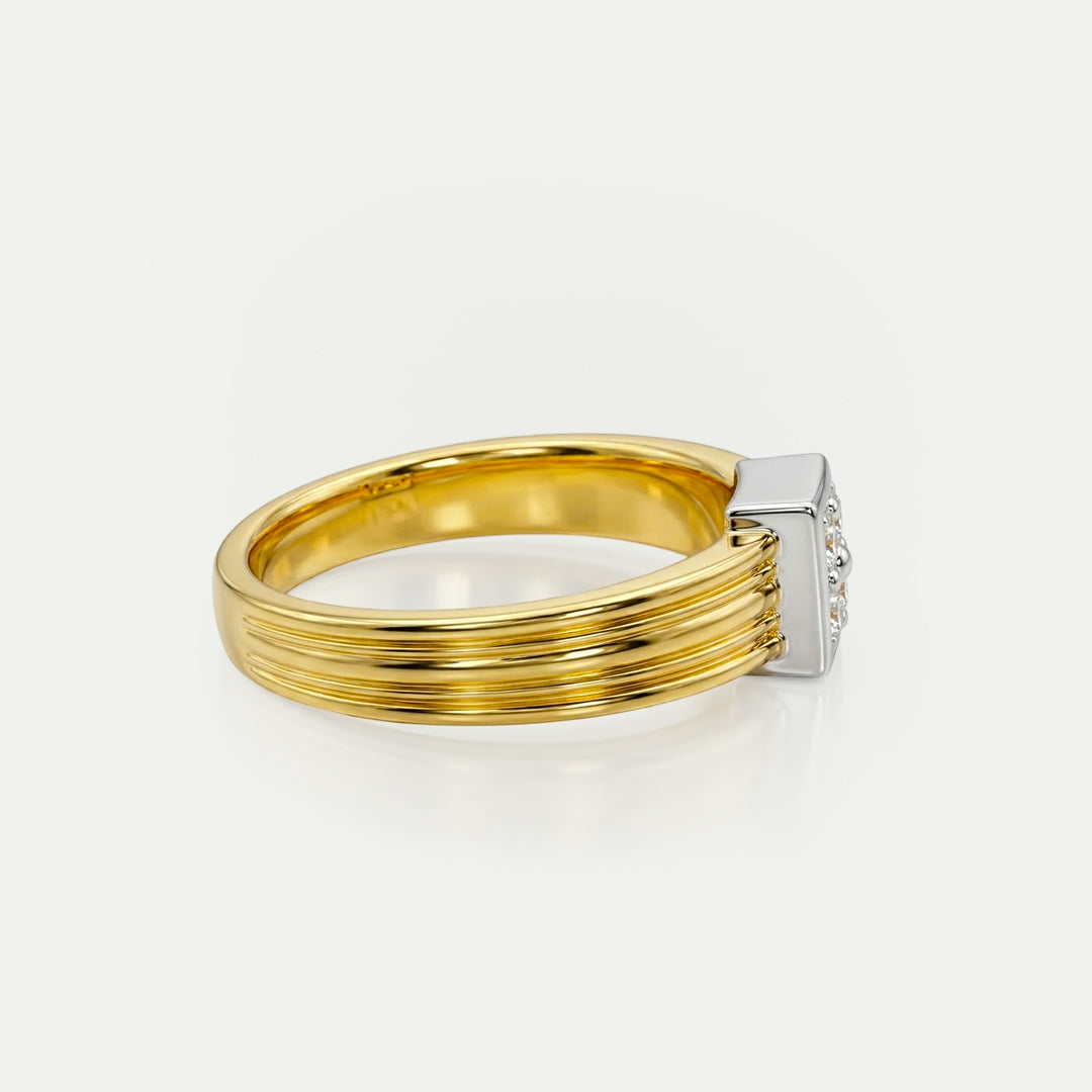 One Yellow Gold Ring-92103