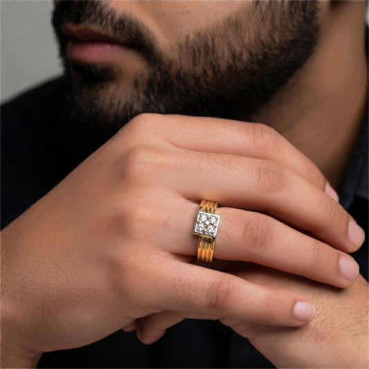 One Yellow Gold Ring-92103