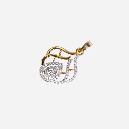 One yellow gold pendant-2502