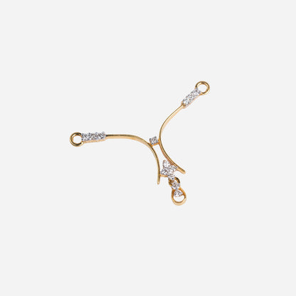 Yellow Gold Pendant (Partly Rhodium Plated)-2109