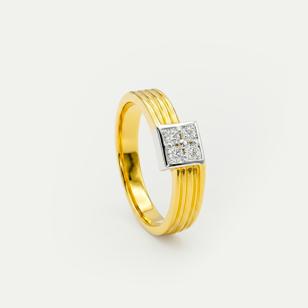 One Yellow Gold Ring-92103