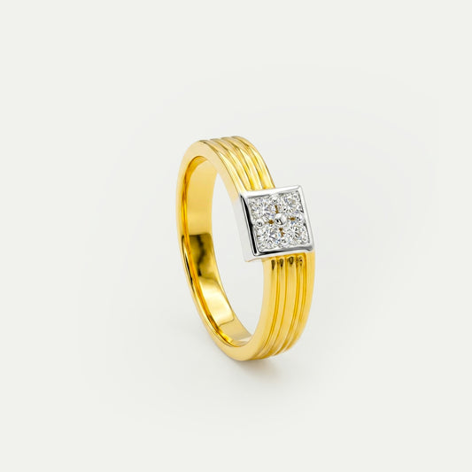 One Yellow Gold Ring-92103
