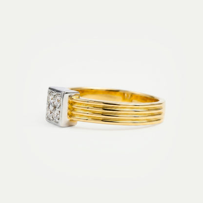 One Yellow Gold Ring-92103