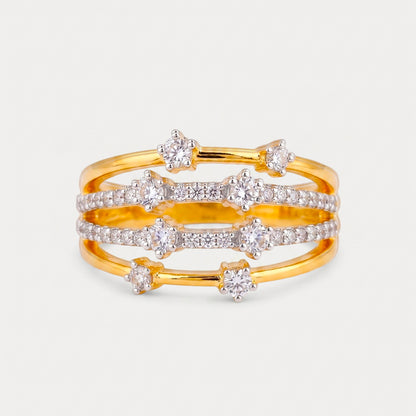Ring White And Yellow 14 Kt