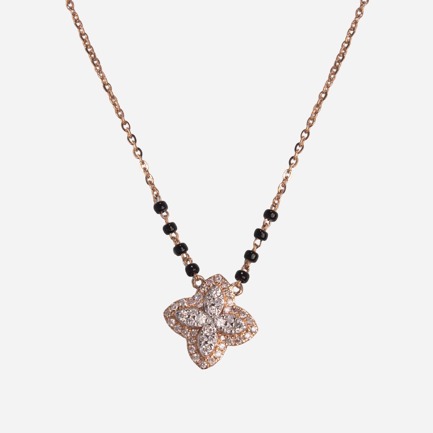 Rose Gold Necklace (with Mangalsutra)-2412