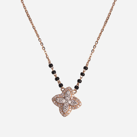 Rose Gold Necklace (with Mangalsutra)-2412