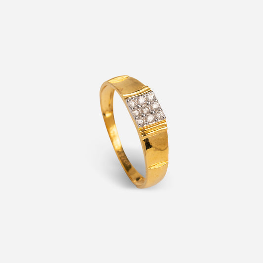 One Yellow Gold Ring-2411