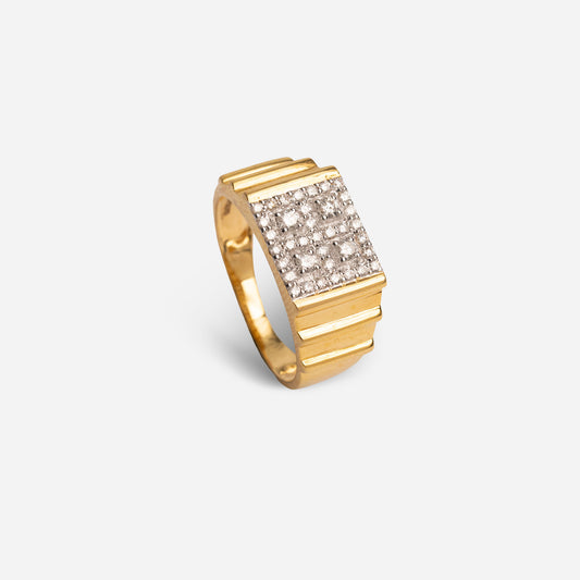 One Yellow Gold Ring-2503