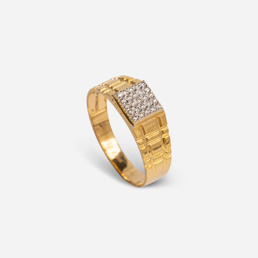 One Yellow Gold Ring-22501