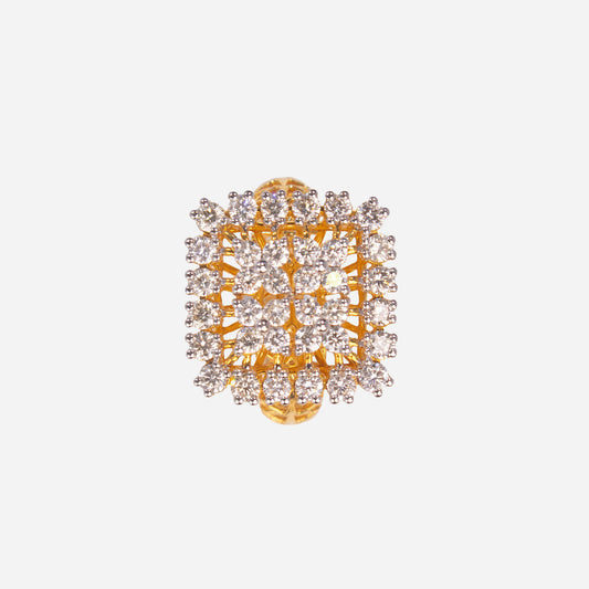 Ladies Ring White & Yellow