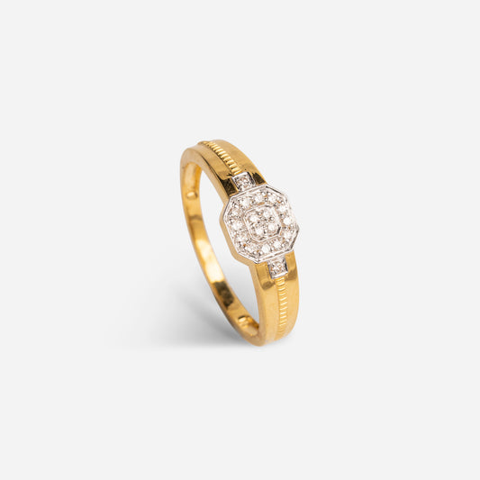 One Yellow Gold Ring-22505