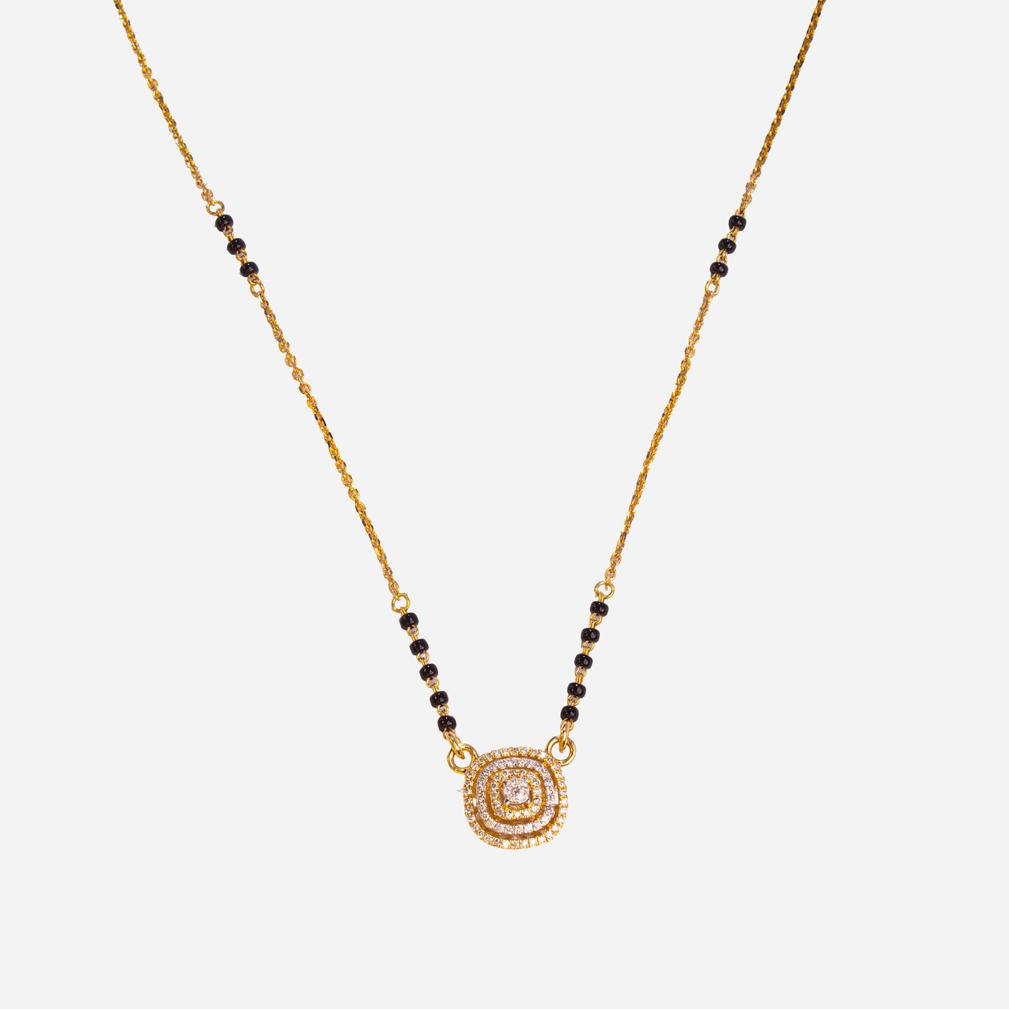 Yellow Gold Necklace (with Mangalsutra)-2503