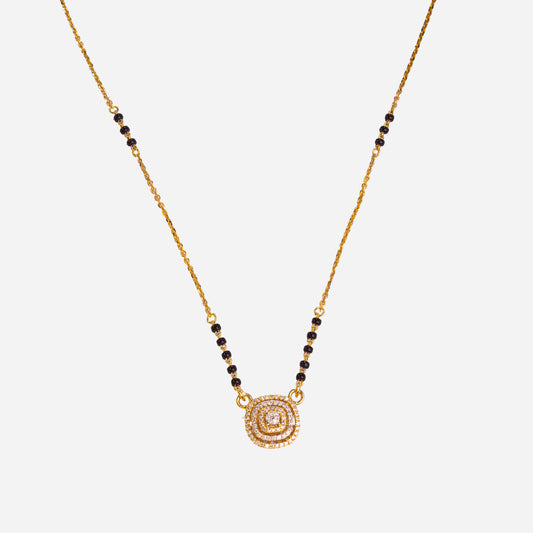 Yellow Gold Necklace (with Mangalsutra)-2503