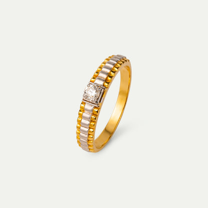 One Gold Yellow Ring-12101