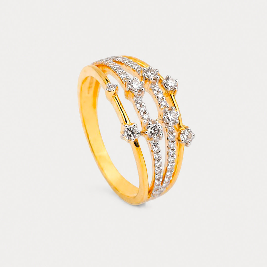 Ring White And Yellow 14 Kt