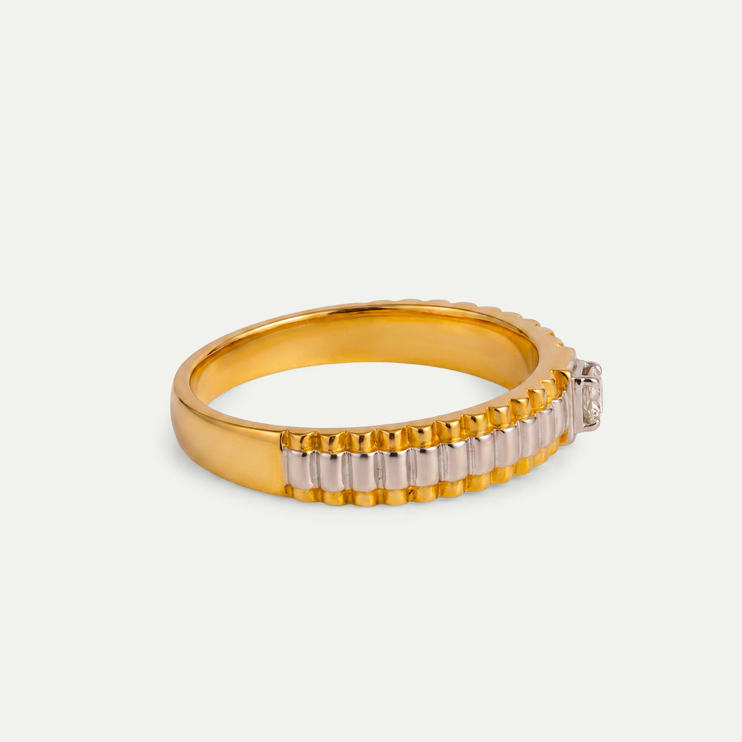 One Gold Yellow Ring-12101