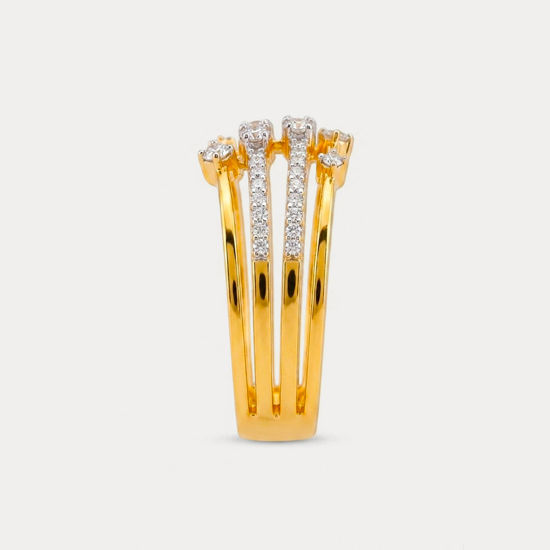 Ring White And Yellow 14 Kt