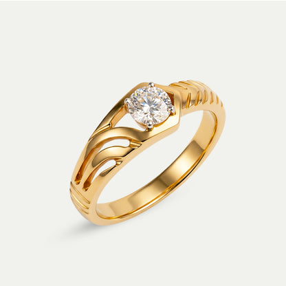 One Yellow Gold Ring-52410