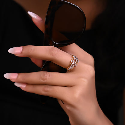 Ring White And Yellow 14 Kt