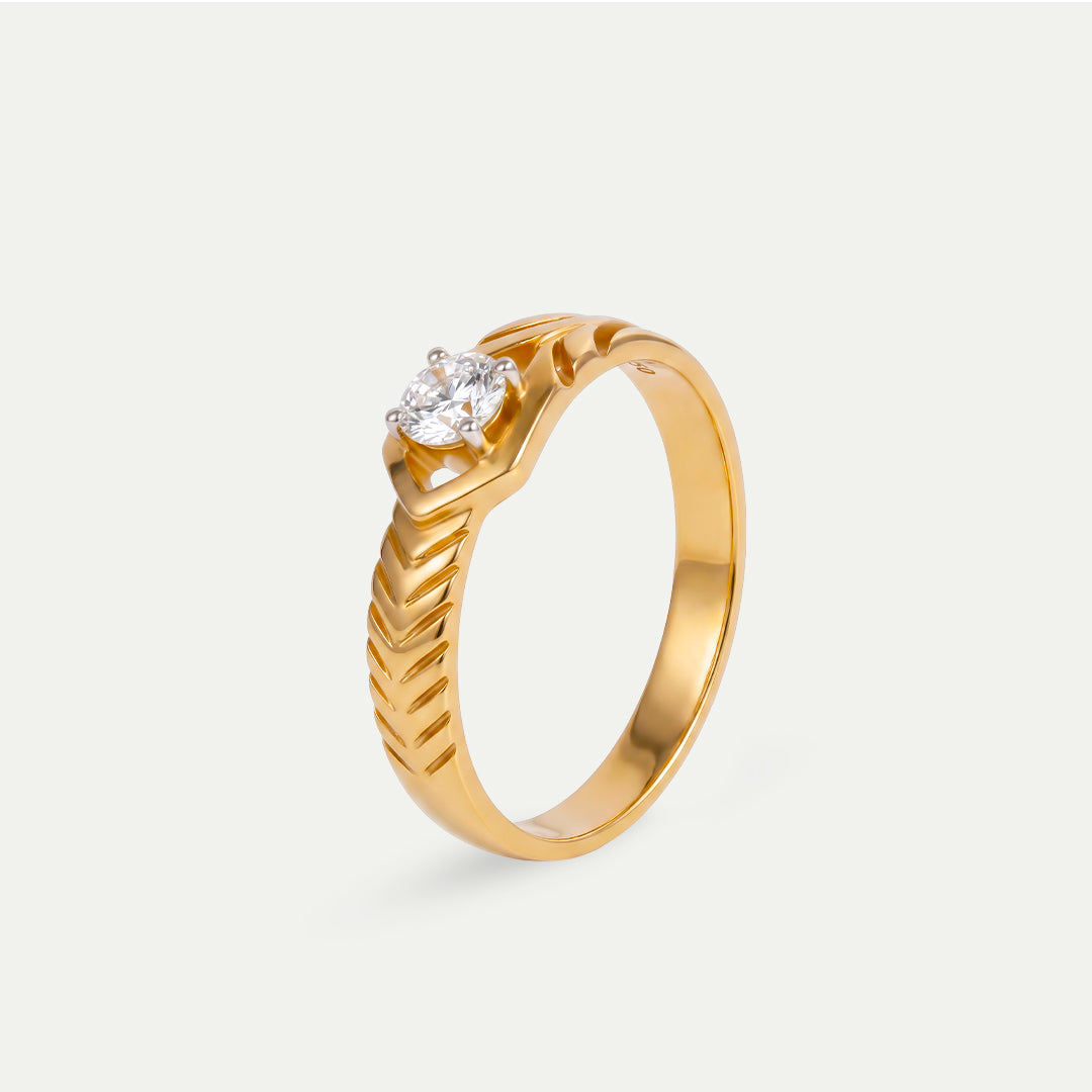 One Yellow Gold Ring-52410