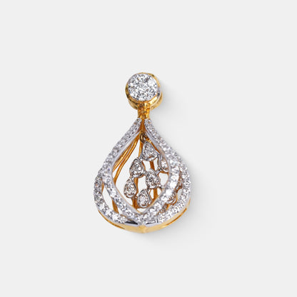 One yellow gold pendant-1901